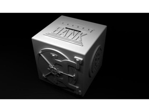 moneybox decor box money safe steel 3d print model - Mito3D