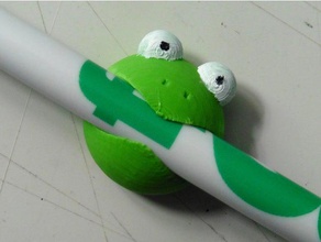 frog magnetic pen holder office crayon magnet stylo whiteboard marker 3d print model - Mito3D