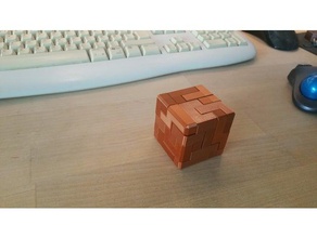 puzzle-20 parça küp bulmaca 3d beyin teaser kutusu 3d print model - Mito3D