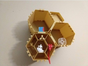 hex-Regal Dekor hexagon Regal 3d print model - Mito3D