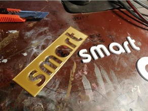 smart fortwo logo text automotive auto car 3d print model - Mito3D