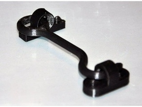 latch-hook - haken mit oese Haushalt Tür-Verriegelung Genueser latch se 3d print model - Mito3D