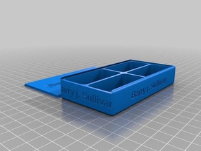 il mio personalizzato coperchio scorrevole casella di testo organizzazione su misura 3d print model - Mito3D