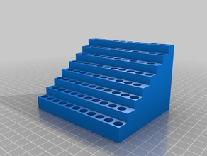 8 x 10 tiered bit holder tool holders & boxes customized 3d print model - Mito3D
