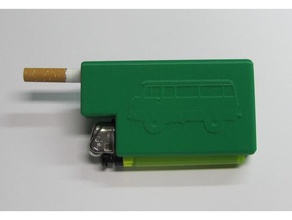 small cigarettes box lighter zigarettenbox mit feuerzeug household cigarette case 3d print model - Mito3D