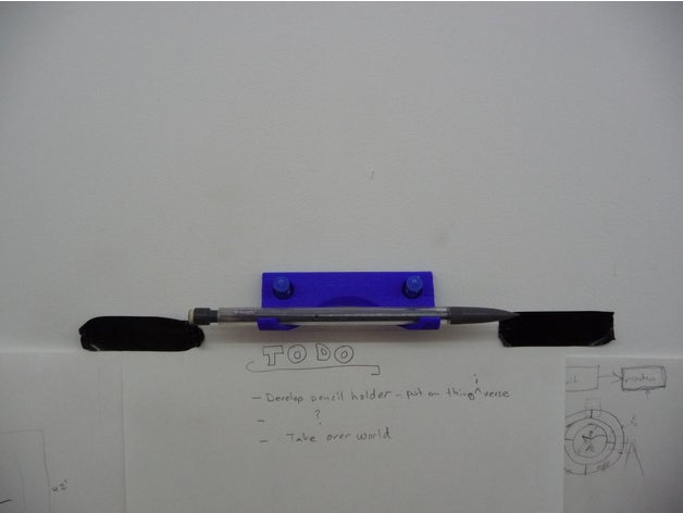 wall mount pencil holder organization 3D print model - Mito3D