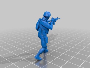 soldado moderno miniaturas de 28mm modelos boardgame jogo miniatura wargame 3d print model - Mito3D