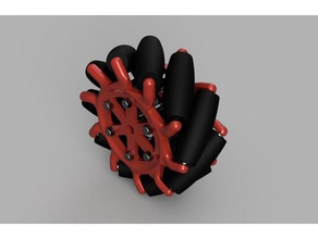 kinisi mecanum rodas modelo 3 100 mm 10 rolos robótica roda omni robô 3d print model - Mito3D