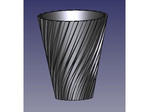 spirale vase 1 décor pot de fleur la maison l'usine jardinière en 3d print model - Mito3D