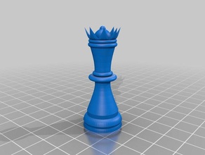 chess queen 3d printing 3d print model - Mito3D