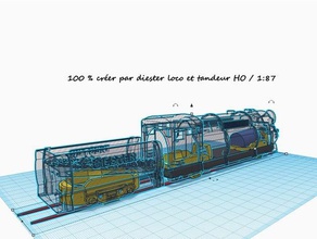 locodiester v10 vehicles locomotive mod le ho train 3d print model - Mito3D
