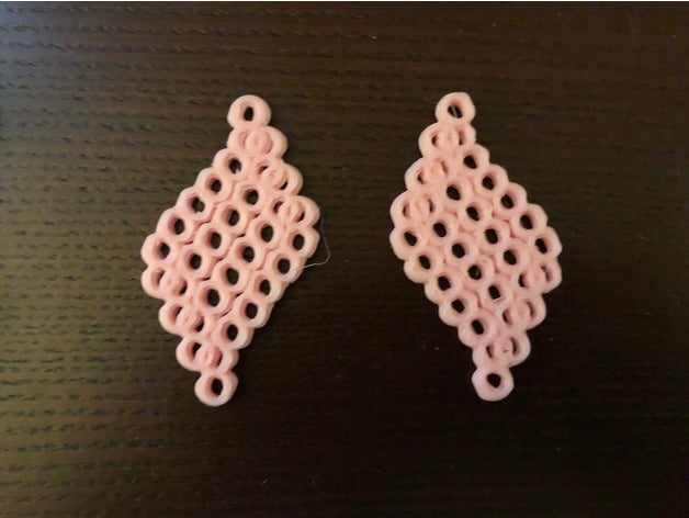 torus ring swirl earrings earring 3D print model - Mito3D