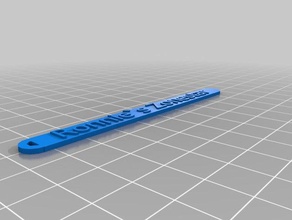 il mio personalizzato parametrico nome del tag i portachiavi su misura 3d print model - Mito3D