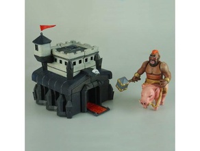 clash clans level 9 Rathaus 3d-drucken 3d print model - Mito3D