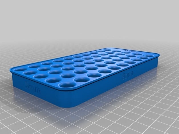 9mm luger reloading tray - parabellum 9x19mm sport & outdoors cartridge 3D print model - Mito3D