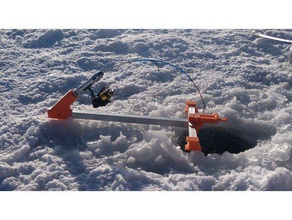 a pesca no gelo auto gancho mais rápido esporte & ao ar livre automático de pescador vara titular mandíbula jacker 3d print model - Mito3D