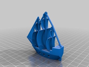 oak & iron frigate toy game accessories 3d print model - Mito3D