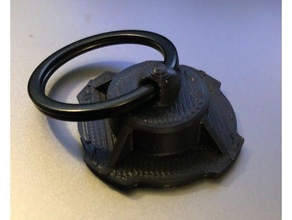 quad lock phone key ring holder mobile 3d print model - Mito3D