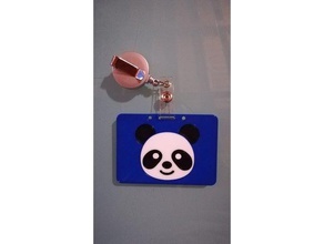 panda-card-Inhaber - Zubehör Abzeichen-Halter card-Inhaber credit-card-Inhaber panda 3d print model - Mito3D