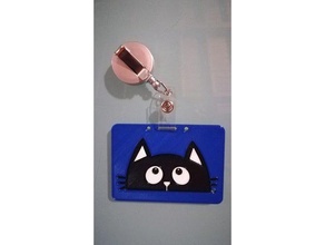 cat card holder accessories badge credit id 3d print model - Mito3D