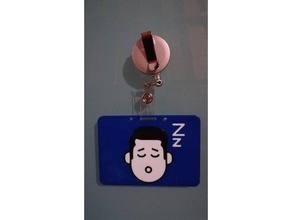 sleep badge holder accessories card credit id sleeping 3d print model - Mito3D
