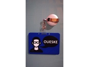 oueske porte-badge accessoires titulaire de la carte crédit id 3d print model - Mito3D