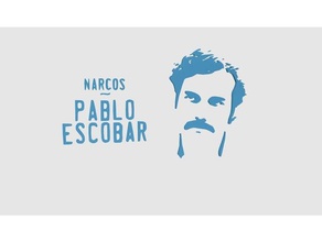 pablo escobar narcos L'impression 3d logo netflix étoiles pochoir 3d print model - Mito3D