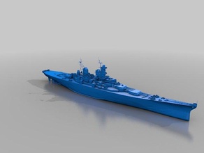 buque de guerra - bb-63 missouri 1 10 vehículos el usn mundial buques wows 3d print model - Mito3D