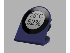 hygrometer stand round +- 41mm tool holders & boxes humidity sensor temp case mount temperature 3d print model - Mito3D