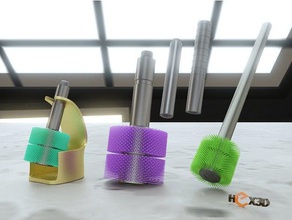 kıllı tek kullanımlık tuvalet fırçası banyo bataklık fırça dunny john lavabo fırçalayın süpürgesi 3d print model - Mito3D