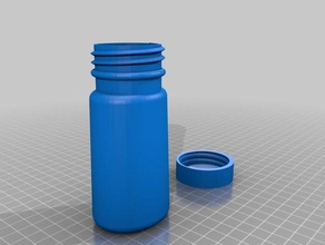 Medizin-Flasche Container kundengebundene 3d print model - Mito3D