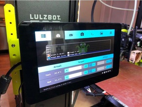 raspberry pi 7 inch touchscreen lulzbot taz 6 mount 3d printer accessories 3d print model - Mito3D