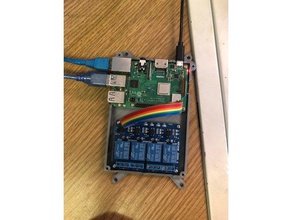 raspberry pi 3 b b+ 4ch relay case electronics 4 channel 3d print model - Mito3D