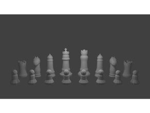 blender-Schachspiel Schach Schach-set 3d print model - Mito3D