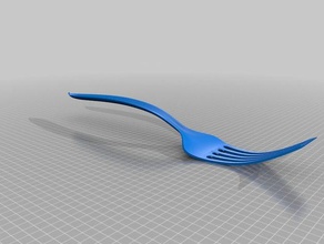 elegant fork kitchen & dining 3d print model - Mito3D