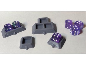 customizable d6 holder multi-dice dice age sigmar wargaming warhammer 3d print model - Mito3D