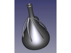 pescoço longo do vaso decoração o de flor espiral torcida 3d print model - Mito3D