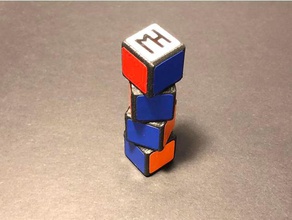 imprimer la place 1x1x4 puzzles cube cuboïde de puzzle rubiks sinueuse twisty 3d print model - Mito3D