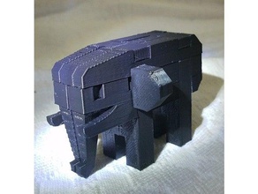elephant puzzle giocattolo La stampa 3d Puzzle elefante di 3d print model - Mito3D