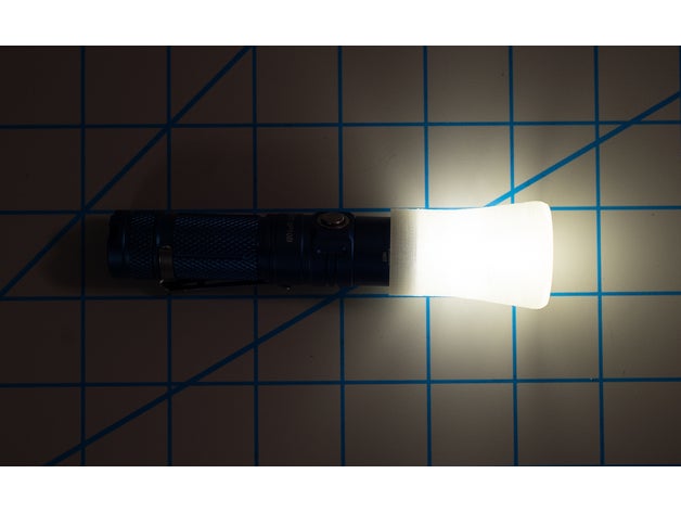 universal flashlight lantern diffuser multiple sizes 20mm 24mm 145mm tools convoy light 3D print model - Mito3D