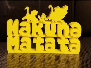 hakuna matata işaretler ve logolar aslan Kral müzik hiç endişelenme oyna 3d print model - Mito3D