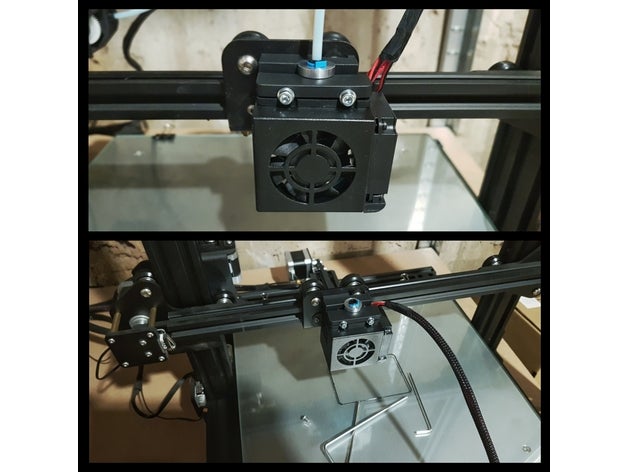 creality-cr10 monte e3dv6 extremo caliente Impresora 3d de las piezas cr-10 creality e3d hotend v6 3D print model - Mito3D