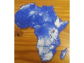 afrique pays de puzzle 3d print model - Mito3D