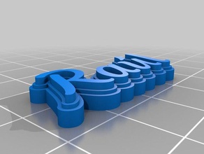 ra l de calabacín llaveros personalizado 3d print model - Mito3D