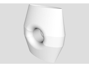 vase cut out sculptures flower vases hole 3d print model - Mito3D