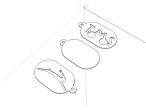 tomos ovale portachiavi i chiave keychain 3d print model - Mito3D