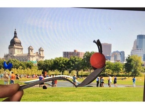 spoonbridge cereza las esculturas cherry minneapolis minnesota cuchara 3d print model - Mito3D