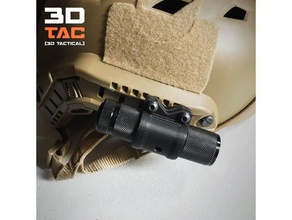 3dtac airsoft helmet rail flashlight adapter sport & outdoors 3d print model - Mito3D
