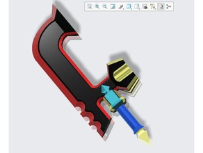 lexaeus machado de espada adereços cosplay disney kingdom hearts prop arma 3d print model - Mito3D