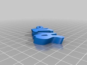 özelleştirilmiş iamburny benim v2 metin - isim Anahtarlık keyfob 3d print model - Mito3D